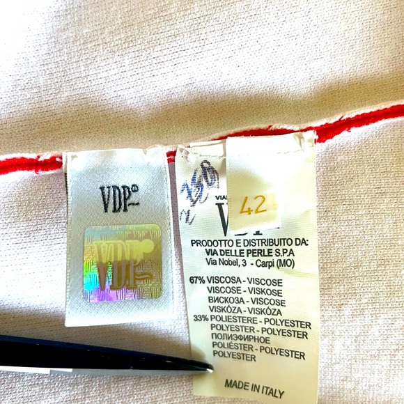 VDP Collection Red Knit Sleeveless Dress 6/42 Mint - Picture 11 of 11